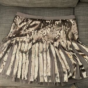 Pleated sequin mini skirt banana republic